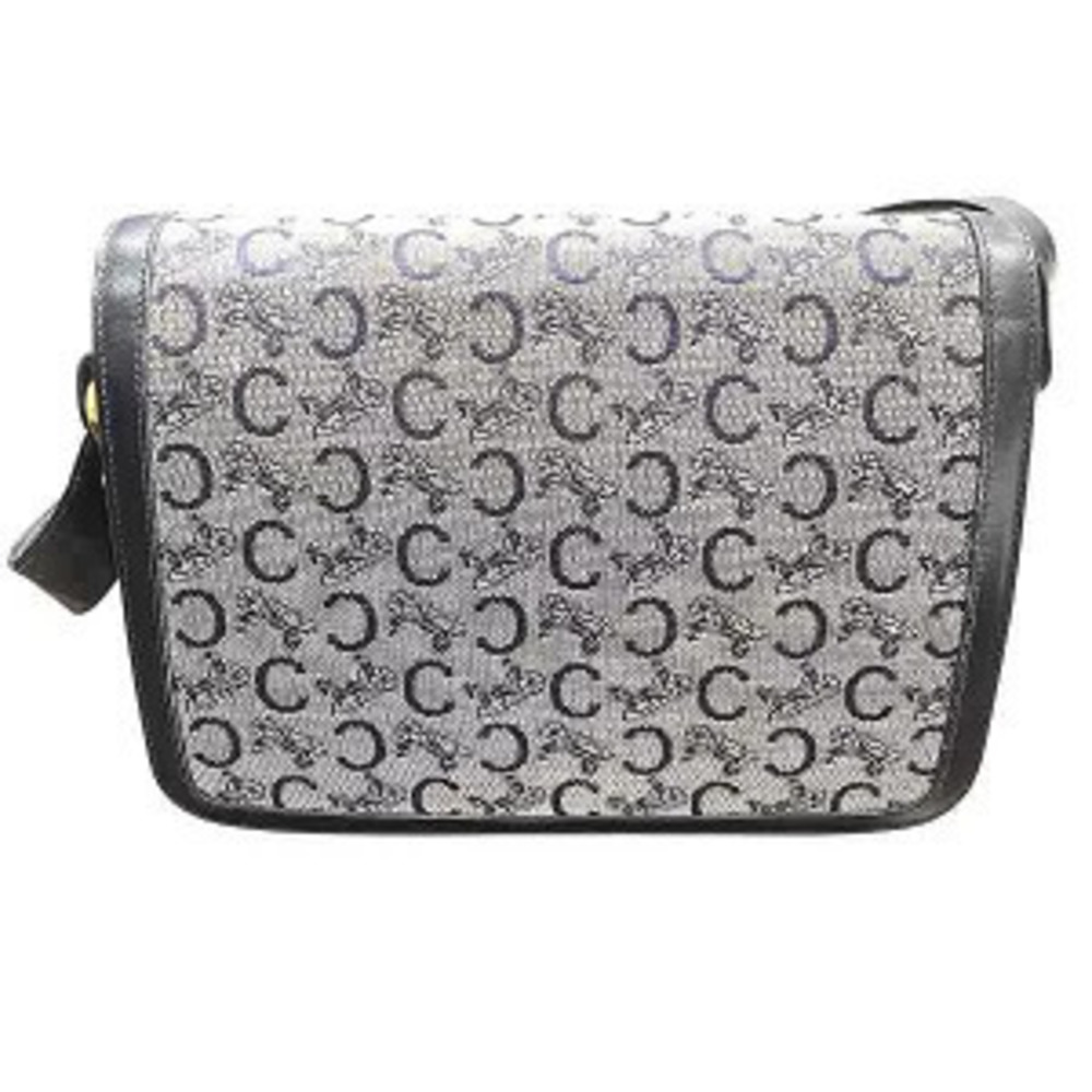 Celine Macadam Gray Leather Shoulder Bag - Picture 2 of 6